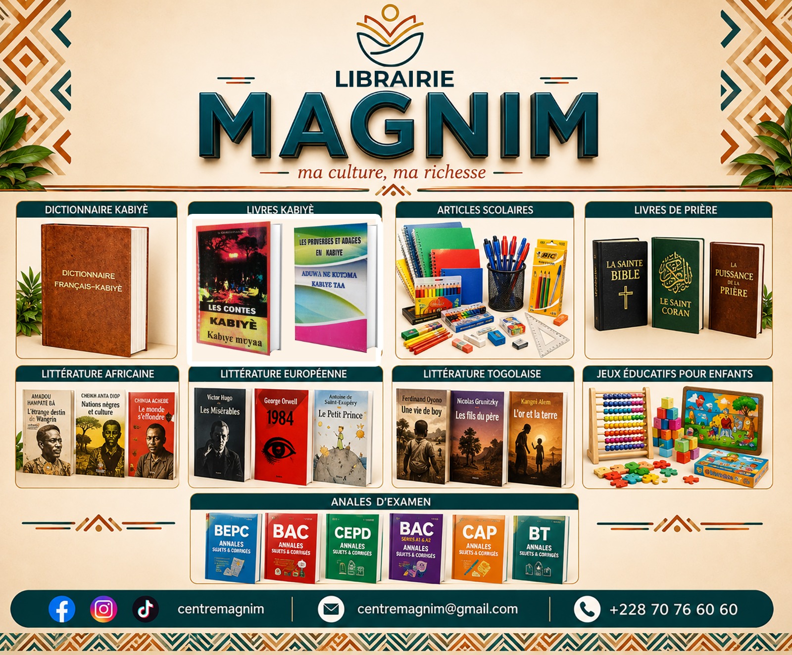 Librairie Magnim - Ma culture, ma richesse